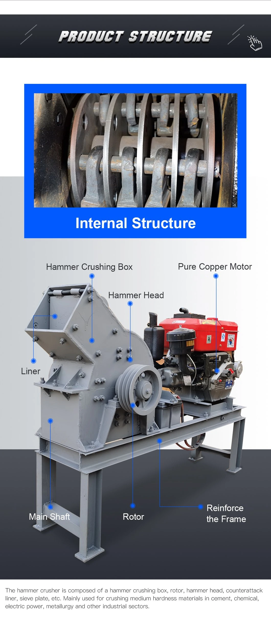 Metal Crusher, Crusher, Hammer Crusher and Processing Metal, Metal Scrap 2023 Products, Hammer Mill Price Sell Like Hot Cakes