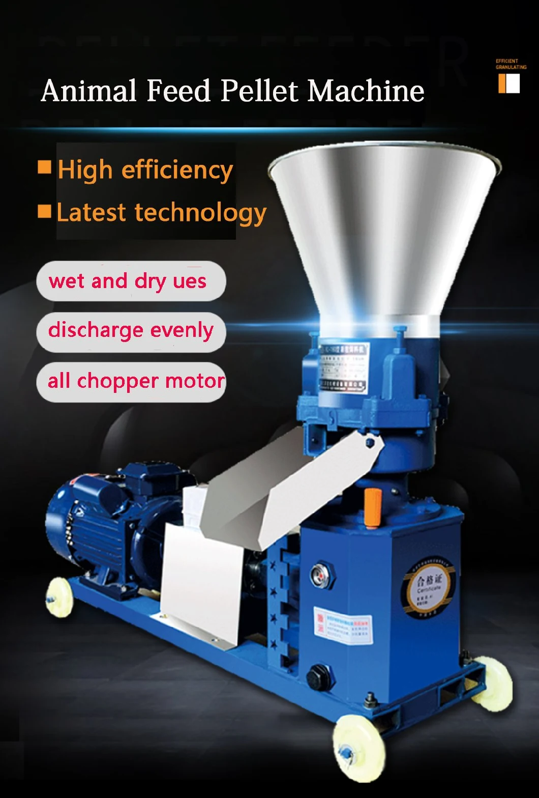 China Grass Machine to Make Animal Feed Into Pellets Machine Animal Food Machine Electric Mill Mixer Cattle Feed